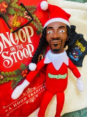 Snoop on the Stoop Plush Doll Christmas Elf Parody Snoop Dogg Holiday Decor